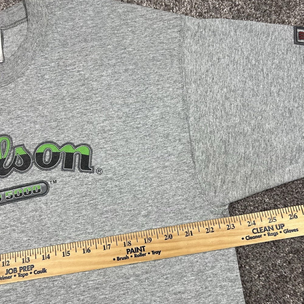 Vintage 1990s Wilson Athletic Gray T Shirt L Basketball Fits XL Heather Grey Tee - Picture 8 of 10